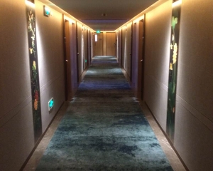 The Garden Hotel guest room corridor